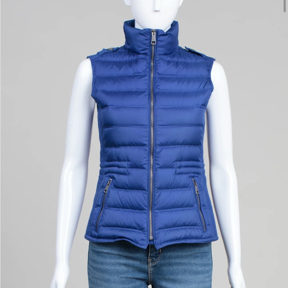 Burberry brit Royal Blue Quilted Vest - size xs